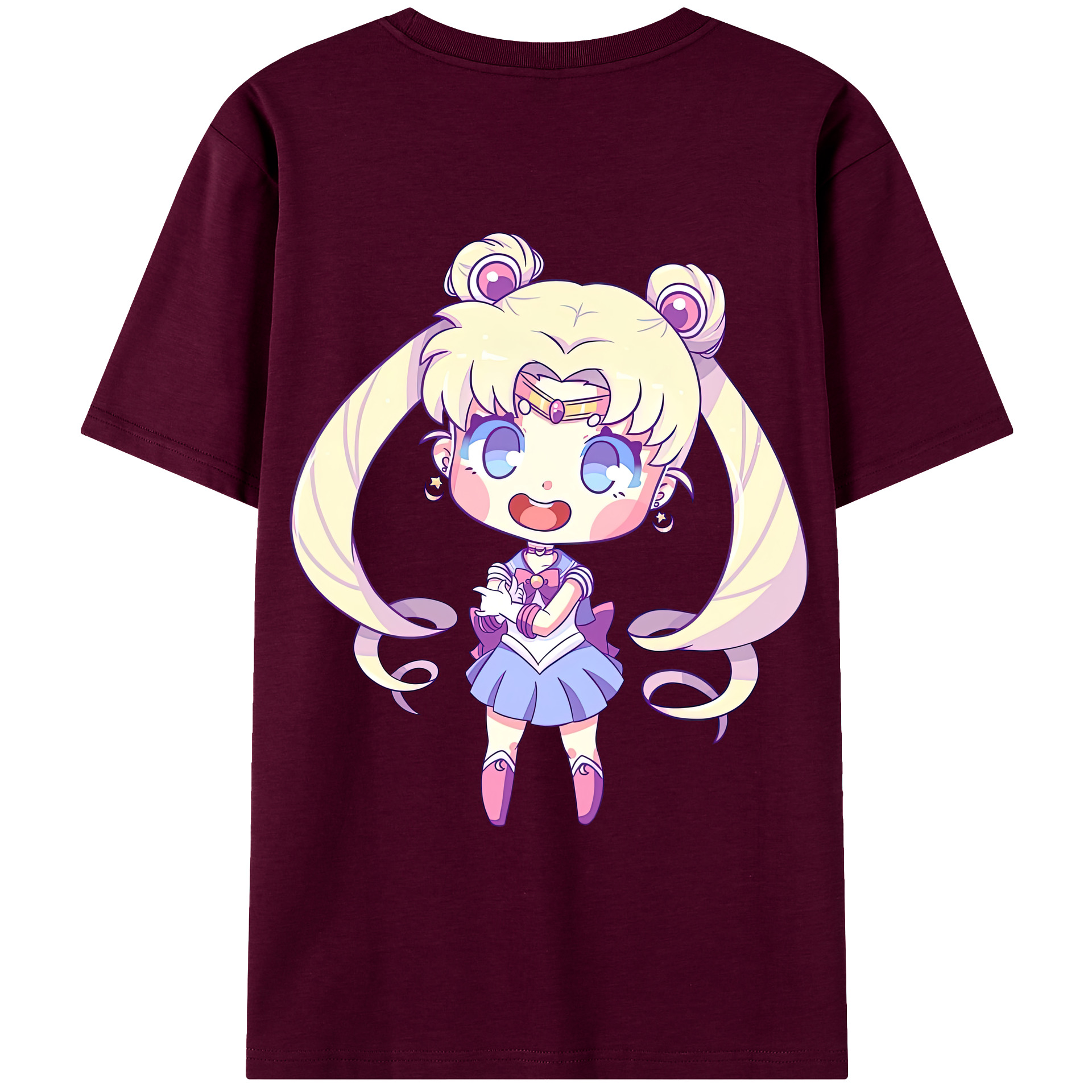 （画像用） 美少女戦士セーラームーン 月野 うさぎ つきの うさぎ Sailor Moon Tsukino Usagi レディース半袖Tシャツ(バックプリント)